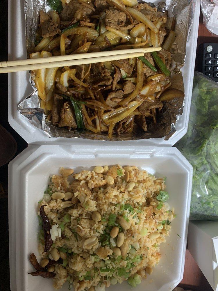Mongolian Beef · Bamboo, onion and green onion over a bed of crispy noodles. Includes a side of white rice. For fried rice, please add to order in 