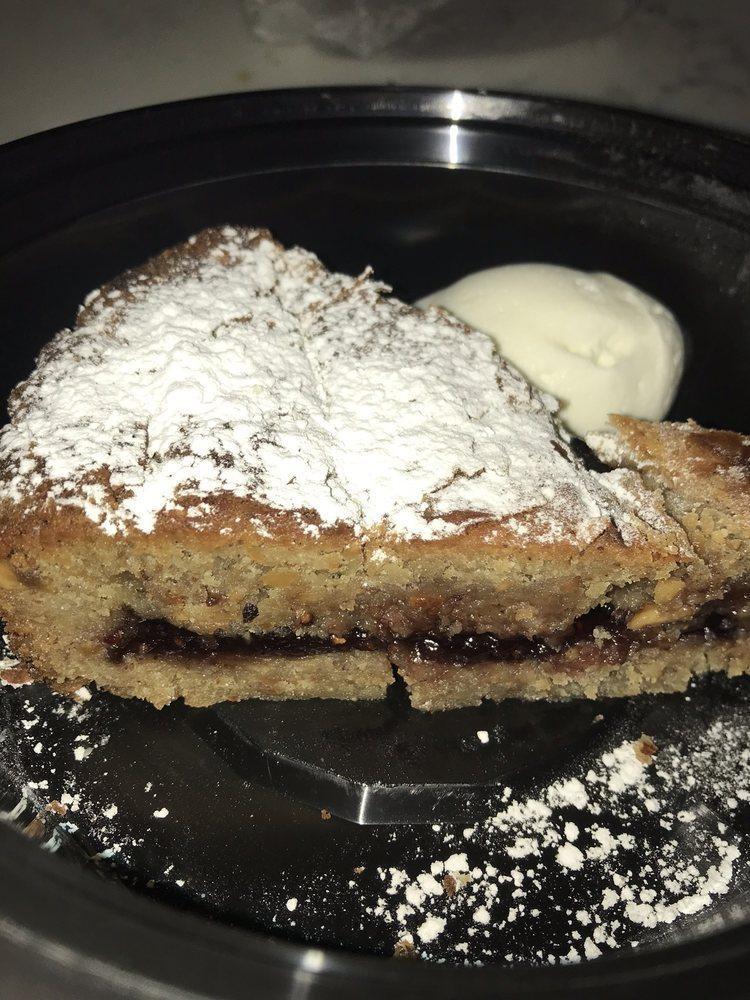 Linzer Torte · Hazelnut and almond torte with raspberry jam.