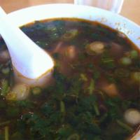 Tom Yum · Lemongrass, green onions, cilantro, mushrooms, shrimp and several Thai seasonings.