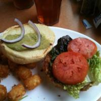 Very Veggie Burger · Veggie patty, Pepper Jack cheese, avocado, tomato, lettuce, mayo.