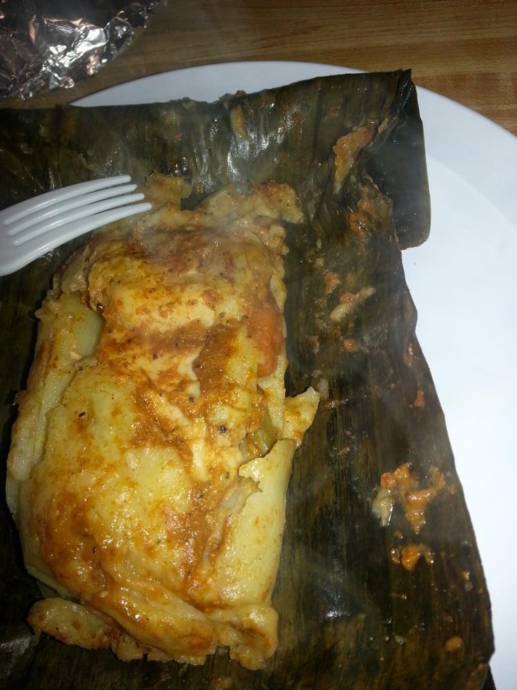 Tamales · Red pork and green chicken sauce only.
