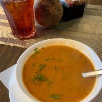 Lentil Soup · Red lentil, vegetables and seasoning.