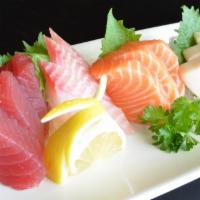 Sashimi · Raw. Assortment of filets of fresh fish.