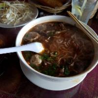 Thai Noodle · Beef stew, beef tripe, tendon, beef ball, beef insides, watercress, bean sprout, green onion...