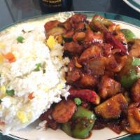 Kung Pao Chicken · Hot and spicy.