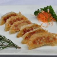 Pot Stickers · 10 Pan fried and pork.