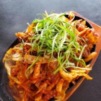 Pork Bulgogi · Stir-fried pork bulgogi with vegetables and bowl of rice. Add udon noodle for an additional ...