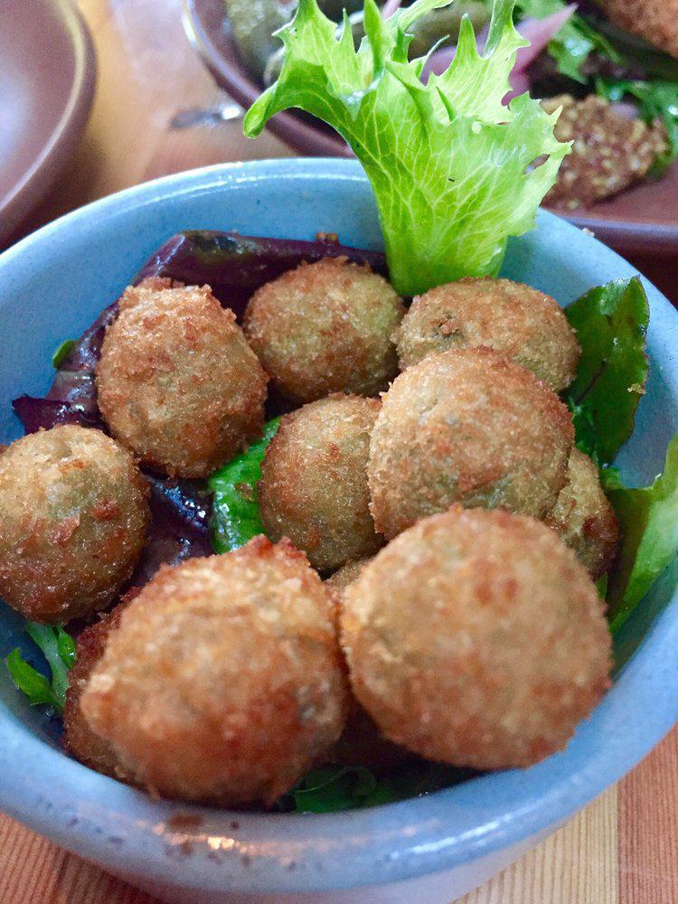 Fried Anchovy Stuffed Olives · 
