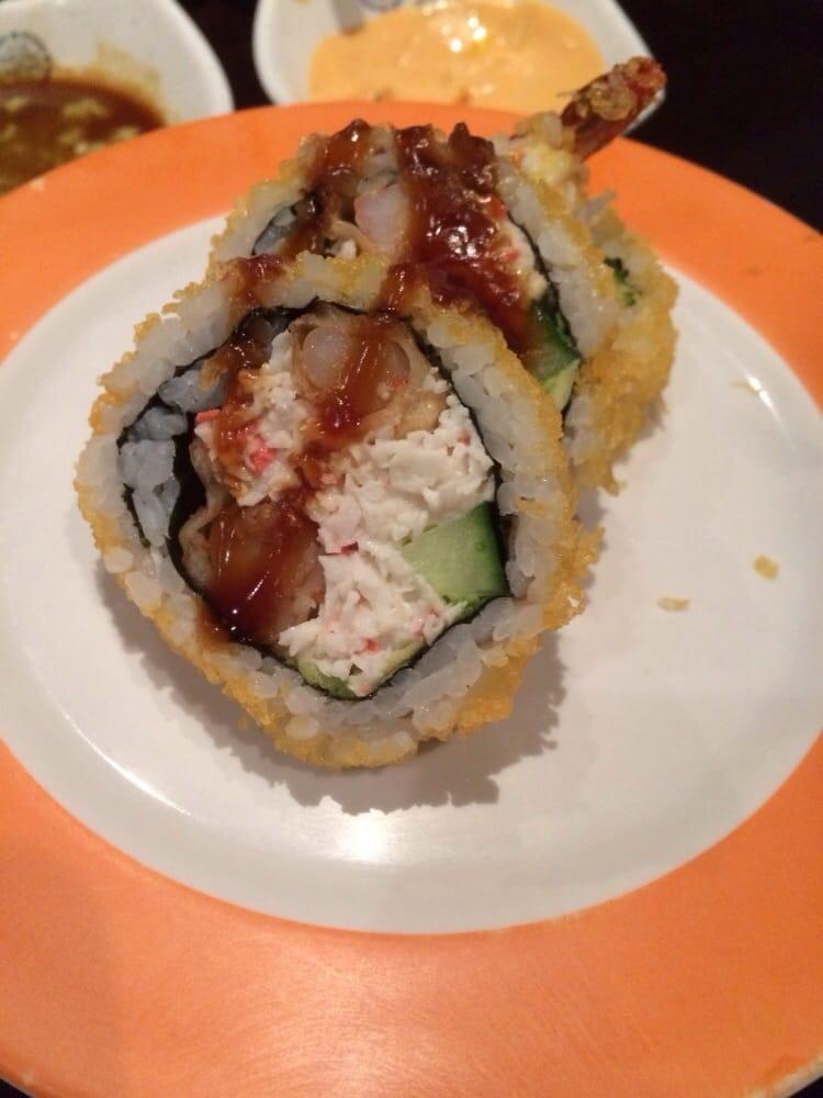 Crunch Roll · shrimp tempura, cucumber, tempura flake and unagi sauce.
