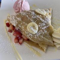 Traditional - Crepes · Crepes come with a scoop choice of ice cream and syrup.