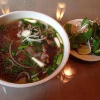 House Special Pho · Sliced ribeye may substitute for 12 shrimps. Gluten free.