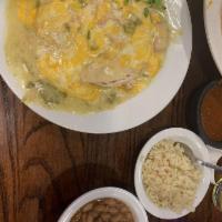 Creamy Chicken Enchilada Plate · 