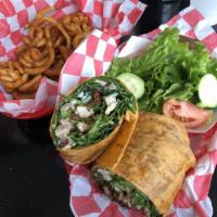Grilled Chicken Goat Cheese Wrap · 