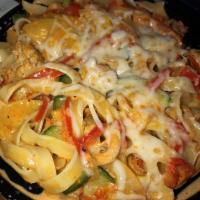 Southwest Chipotle · Penne pasta in a delicious roasted chipotle pepper cream sauce tossed with fresh red bell pe...