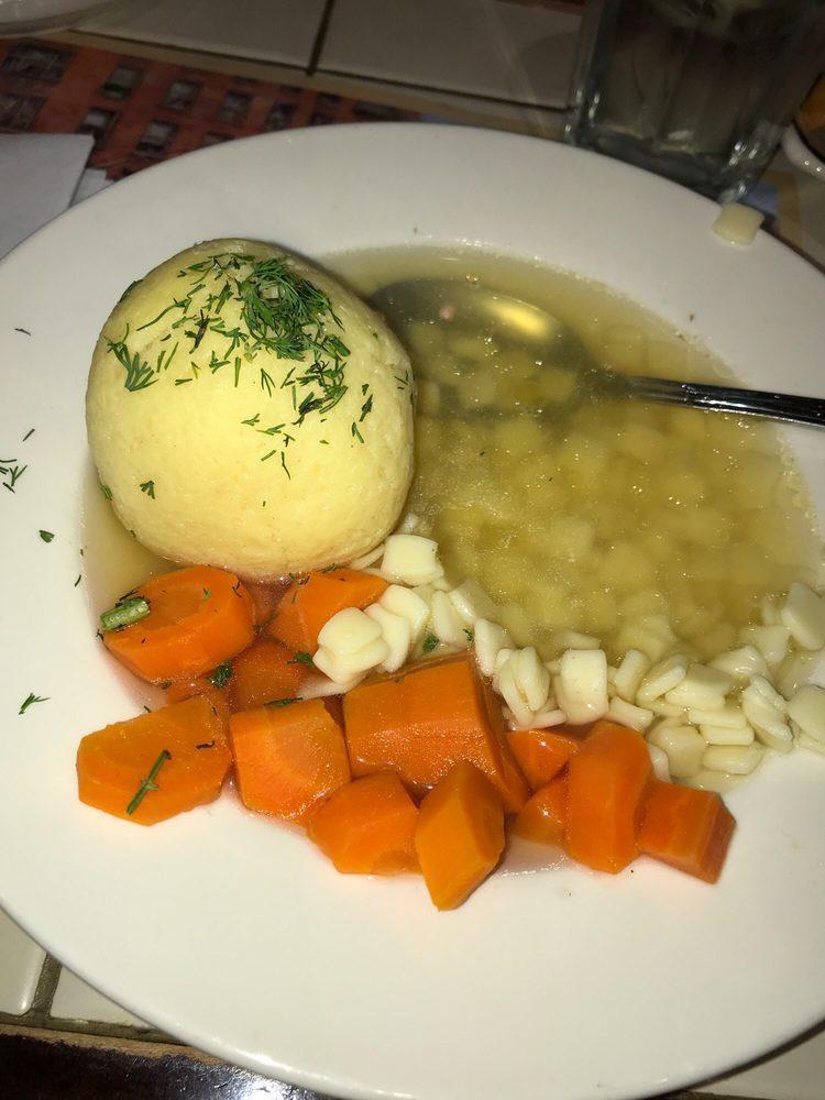 Matzoh Ball Soup · Carrots, kasha, rice, and/or noodles available upon request.