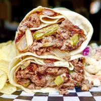 Shaved Cheese Steak Wrap · 