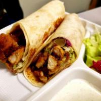 Chicken Shawarma Wrap · Soft grilled chicken strips  wraped in 12