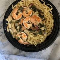 Shrimp Scampi · Jumbo shrimp sauteed in butter, lemon and wine sauce. Served with your choice of side, Pasta...