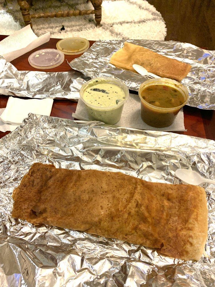 Butter Masala · Specialty dosa filled with fiesta potato masala and topped with butter. Gluten free.