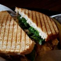 Chicken Artichoke Panini · Grilled chicken with spinach, artichoke, mozzarella and Parmesan cheese. Made with your choi...