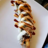 6 Pieces Shrimp Tempura Roll · Shrimp tempura, crab and avocado.