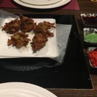 Vegetable Pakora · Deep-fried assorted vegetables in chickpea flour and Nepalese herbs and spices.