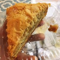 Baklava · A rice, sweet dessert made of layers of filo pastry filled with honey.