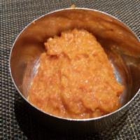 Gajar Halwa · A homemade carrot pudding with nuts.
