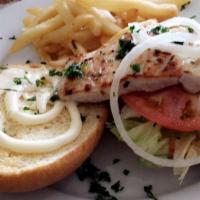 Grilled Dolphin Sandwich · 