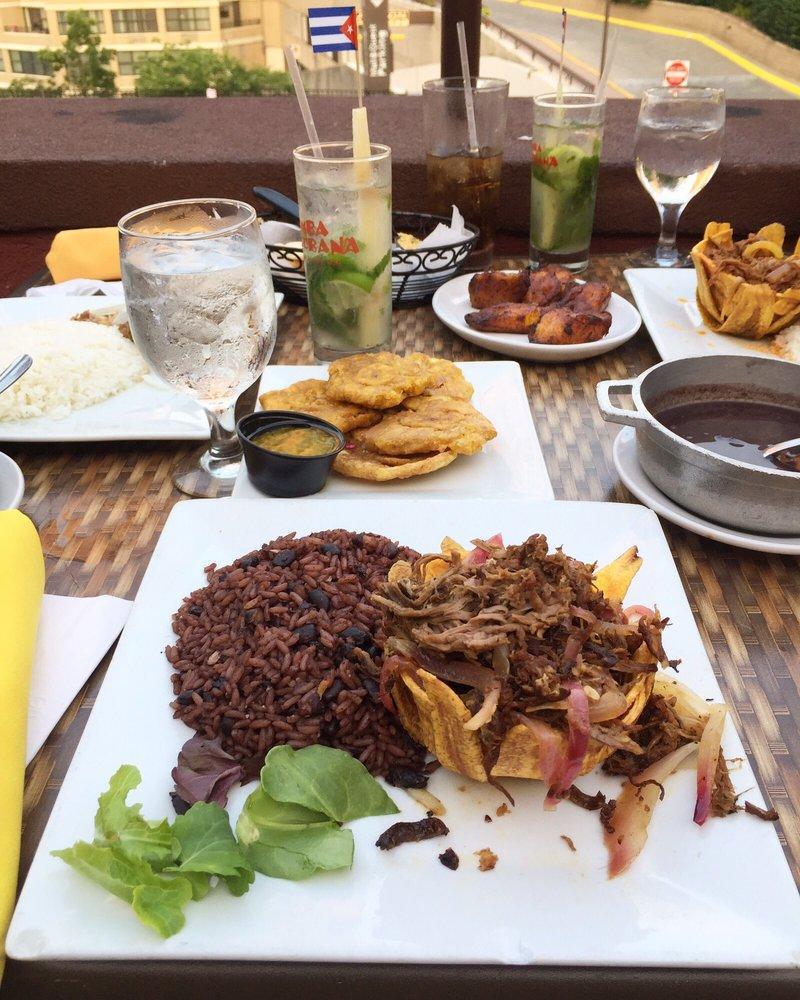 Vaca Frita · Famous crispy seared shredded flank steak, marinated with rumba’s mojo, cooked with red onions.