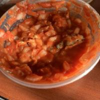Onion Chutney · Homemade spicy relish with chopped onion, peeled tomato, chopped cilantro, lime juice and re...