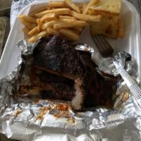 Pork Rib Tips Plate · One pound rib tips
. Served with french fries, 1 piece of cornbread and 1 small side. Includ...