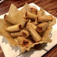 Lumpiang Shanghai · Egg roll. A delicious mix of ground pork and vegetables rolled in pastry wrapper and deep fr...