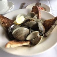 Steamed Clams Dinner · Drawn butter and lemon wine sauce.