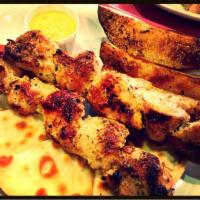 Chicken Souvlaki Dinner · Your choice of 2 sides.
Salad, soup, cole slaw, fries, greek potato, or rice