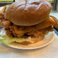 Bacon Cheddar Sandwich · Fresh, all natural, antibiotic-free chicken. Buttermilk fried, grilled, or vegan. Bacon, che...