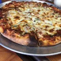 House Special Pizza · Pepperoni, fresh mushrooms, green peppers & homemade sausage.