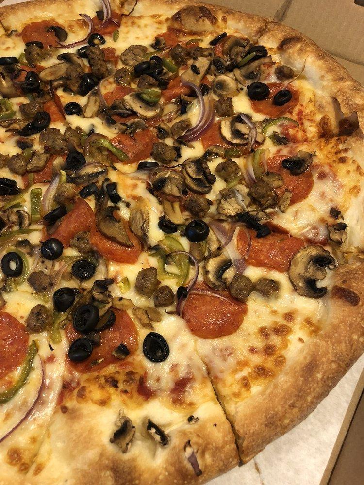 Napoli's Combo Pizza · Tomato sauce, mozzarella, pepperoni, mushrooms, green peppers, red onions, black olives and sausage.