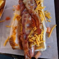 Bacon Chili Cheese Dog · 