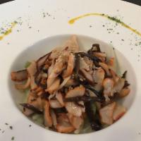 Squid · Mild and slightly sweet seafood.