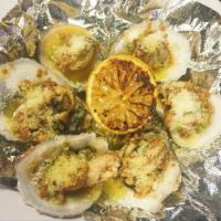 6 Grilled Buttered Oysters · 