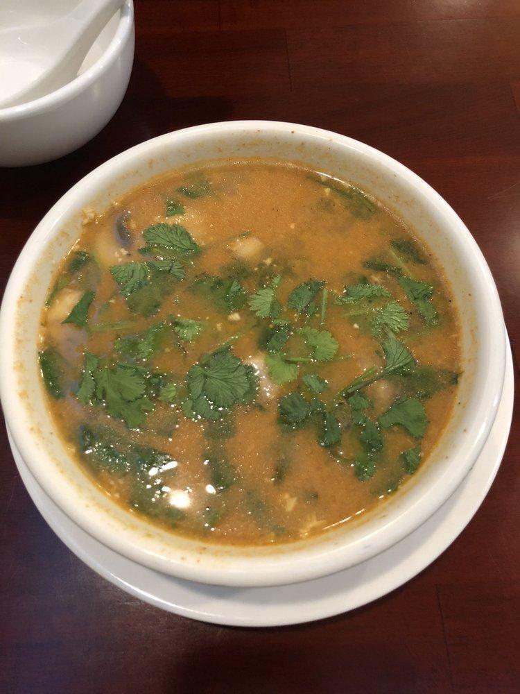Tom Yum Soup · Soup with lemongrass and mushroom. Large.