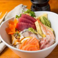 Chirashi · Assorted fresh sashimi over a bed of sushi rice.