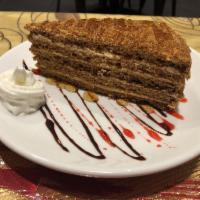Honey Cake · Homemade uyghur chocolate layered cake, with organic honey