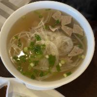 Steak and Meatball Rice Noodle Soup · 