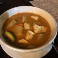Massaman Curry · Comes with potatoes, carrots, cashew nuts, onions and Spicy.