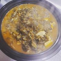 Saag Paneer · Indian cheese, garlic, shallots, spinach.