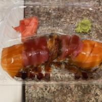 Google Roll · In Deep fried shrimp, crab meat  Out Eel, salmon, unagi / unagi sauce