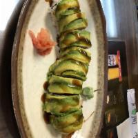 Dragon Roll · In Deep fried shrimp, crab meat  Out eel, avocado / unagi sauce
