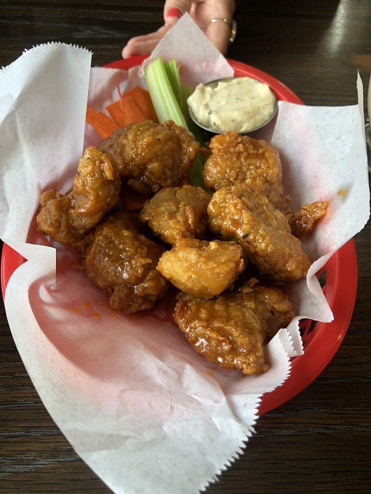 Buffalo Tigers · Tender tigers tossed in spicy buffalo sauce served with ranch.